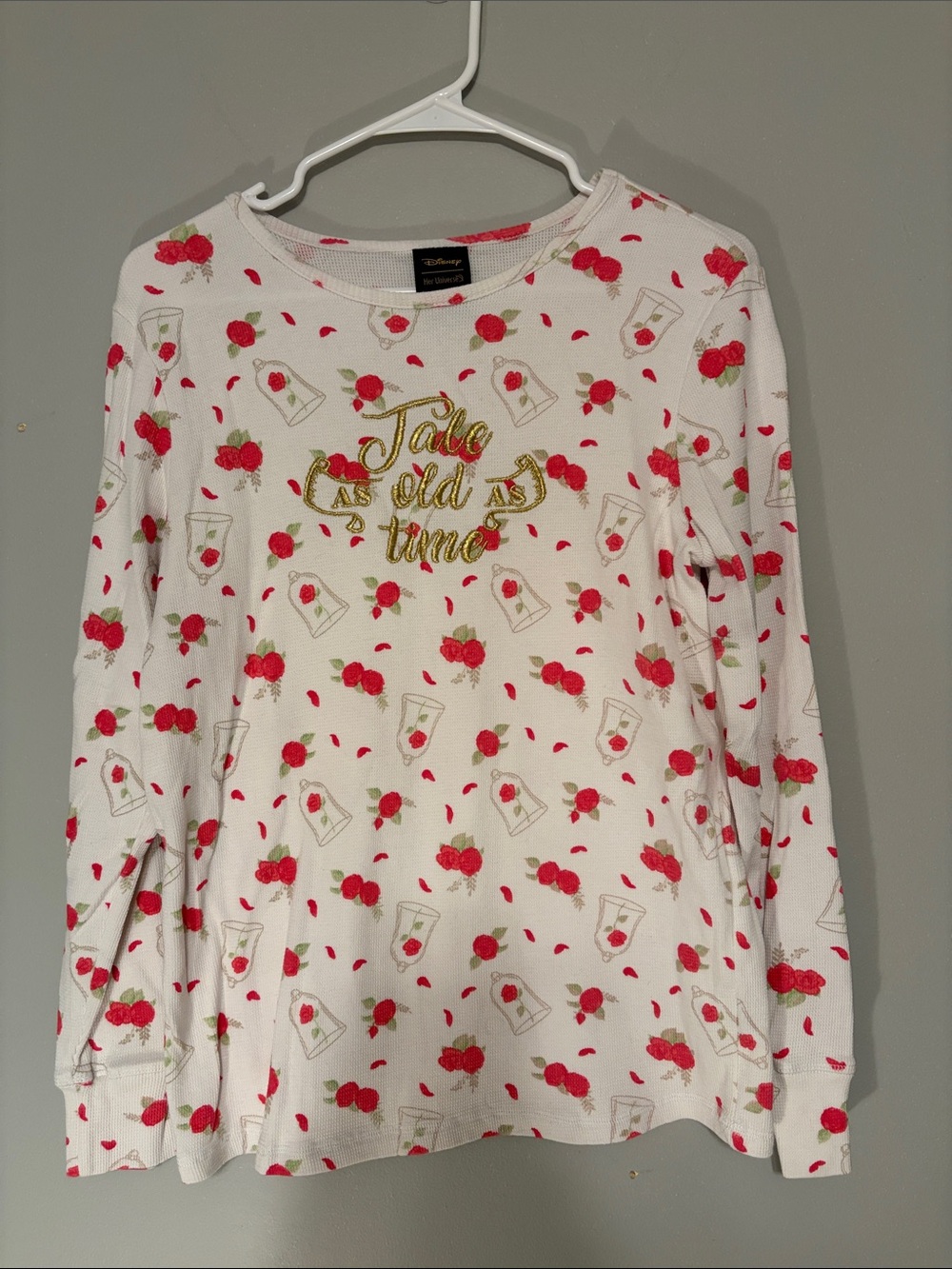 Her Universe White Long Sleeve Top Beauty & the Beast
